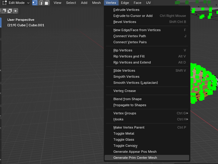 Generate vertex cloud option