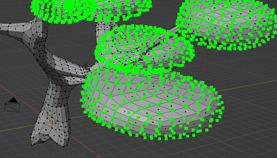 Tree with material attribute enabled
