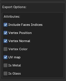 Terrain Export Settings