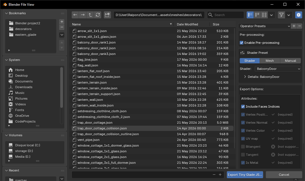 export window
